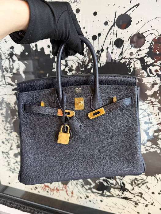 Hermes Birkin 25 in Caban Togo Ghw
