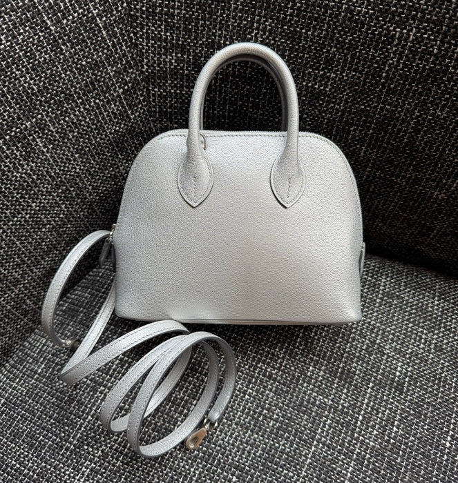 Hermes Mini Bolide in Argente Chevre Phw
