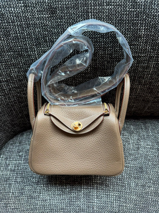 Hermes Mini Lindy in Etoupe Ghw (Brand New)