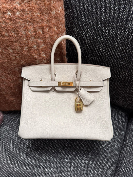 Hermes Birkin 25 in Craie Togo Ghw (Brand New)