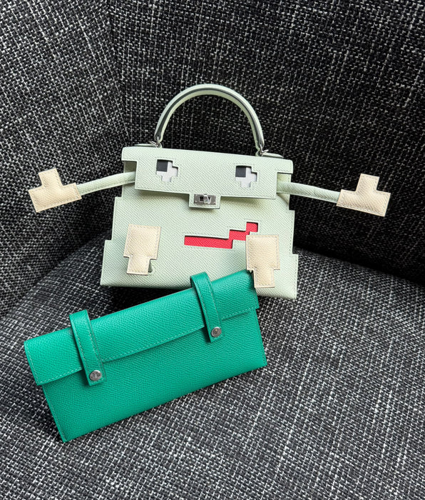 Hermes Kelly Picto in Vert Fizz Phw (Brand New)
