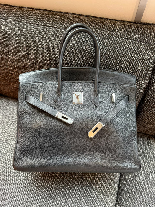 Hermes Birkin 35 in Black Togo Phw