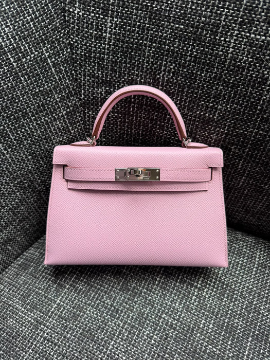 Hermes Kelly 20 HSS in Rose Sakura Chevre Phw (Brand New)