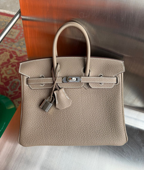 Hermes Birkin 25 in Etoupe Togo Phw (Brand New)