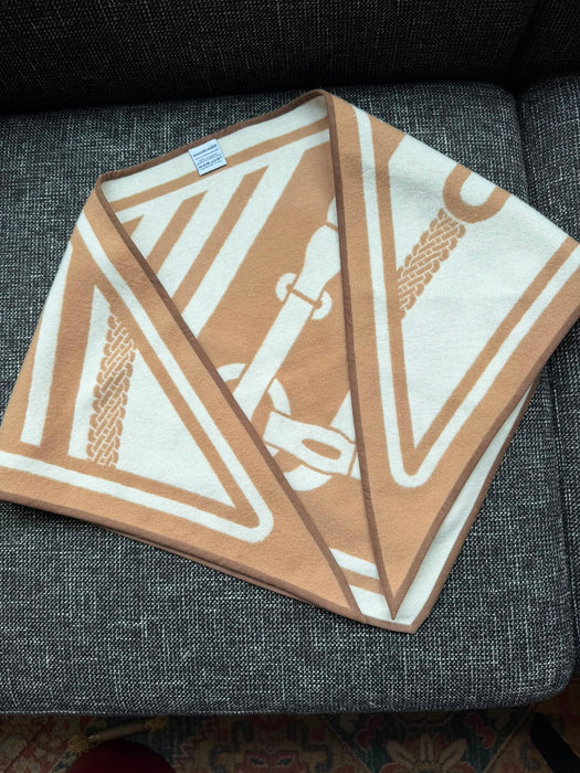 Hermes Coaching Double Face Triangle Scarf (Brand New)