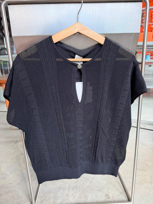 Hermes Short Sleeve Sweater in Black size 40 (Brand New)