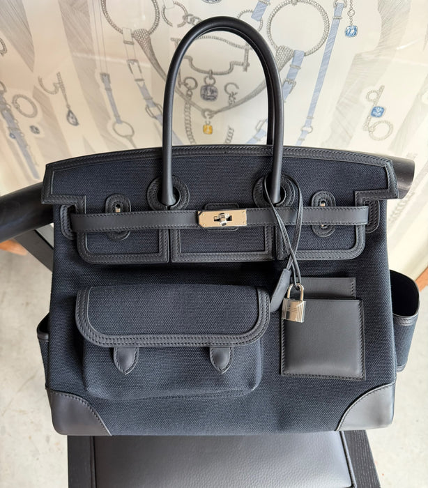 Hermes Birkin 35 Cargo in Black Phw (Brand New)