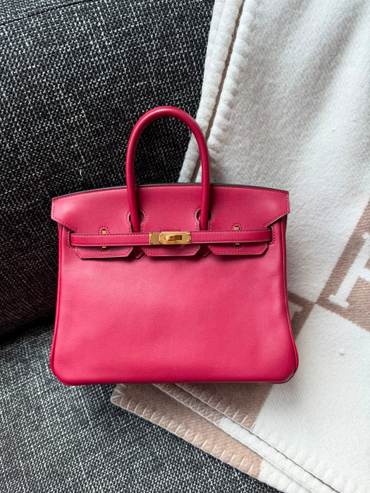 Hermes Birkin 25 in Rouge Grenat Swift Ghw