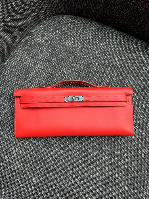 Hermes Kelly Cut in Tangerine Swift Phw (Brand New)