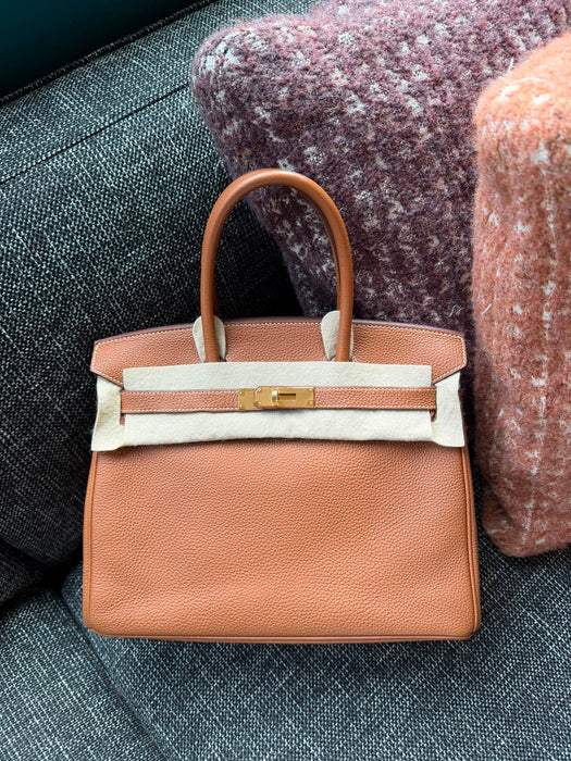 Hermes Birkin 30 in Gold Togo Ghw