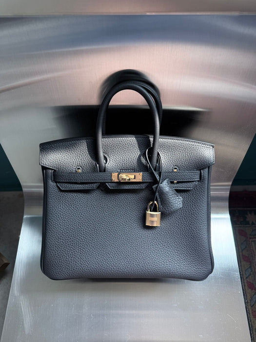 Hermes Birkin 25 in Noir Togo Ghw (Brand New)