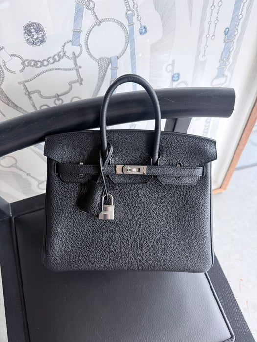 Hermes Birkin 25 in Noir Togo Phw (Brand New)
