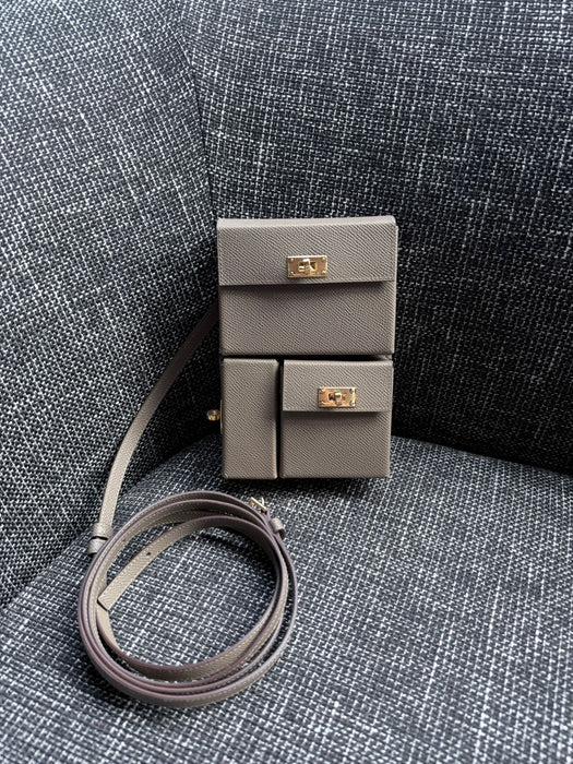 Hermes Kelly Multi Pocket Epsom in Etoupe Ghw (Brand New)