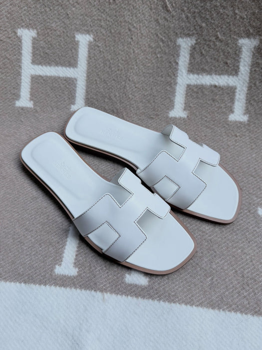 Hermes Oran Sandals in White Size 36.5 (Brand New)