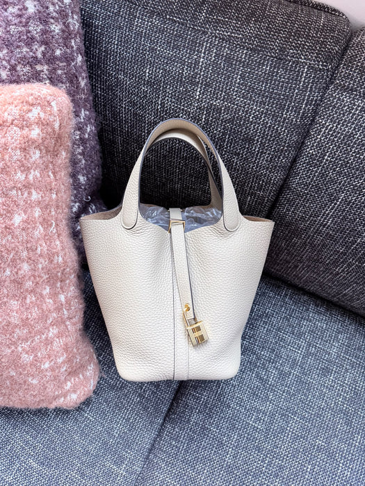 Hermes Picotin 18 in Trench Clemence Ghw