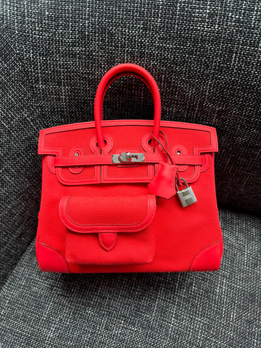 Hermes Birkin 25 Cargo in Orange Field Phw (Brand New)