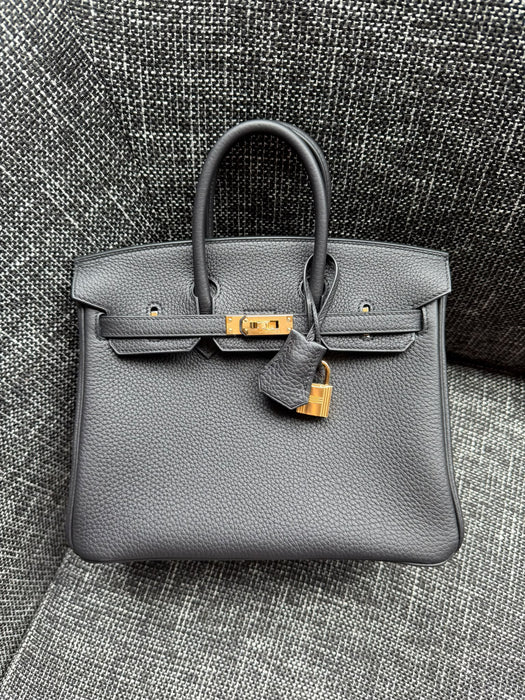 Hermes Birkin 25 in Noir Togo Ghw (Brand New)
