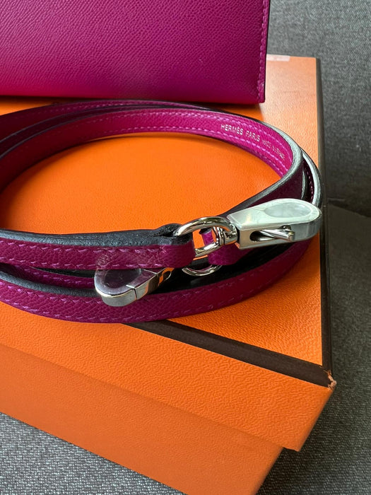 Hermes Kelly 20 Touch in Rose Pourpre Madame/Lizard Phw (Brand New)