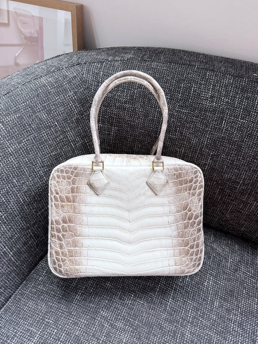 Hermes Plume 28 in Himalaya Niloticus Croco Ghw