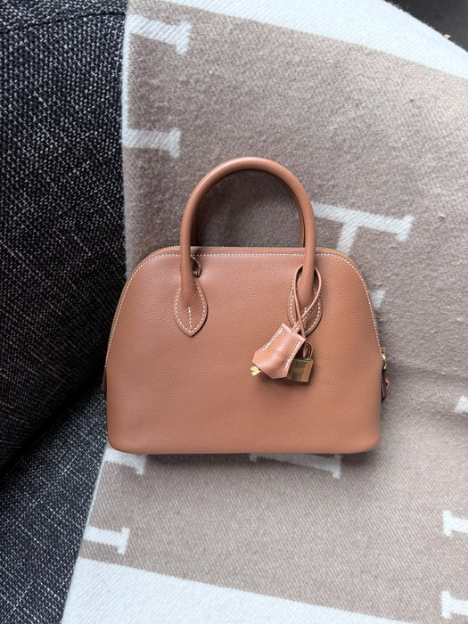 Hermes Bolide 25 Evercolor in Gold Ghw (Brand New)