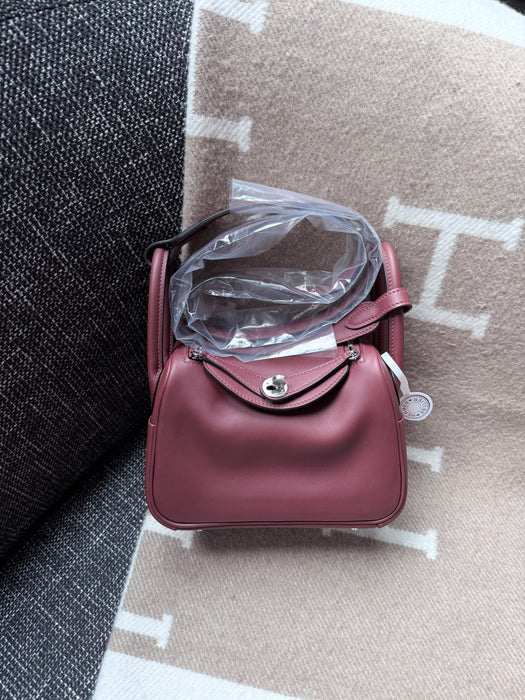 Hermes Mini Lindy II in Rouge H Phw (Brand New)