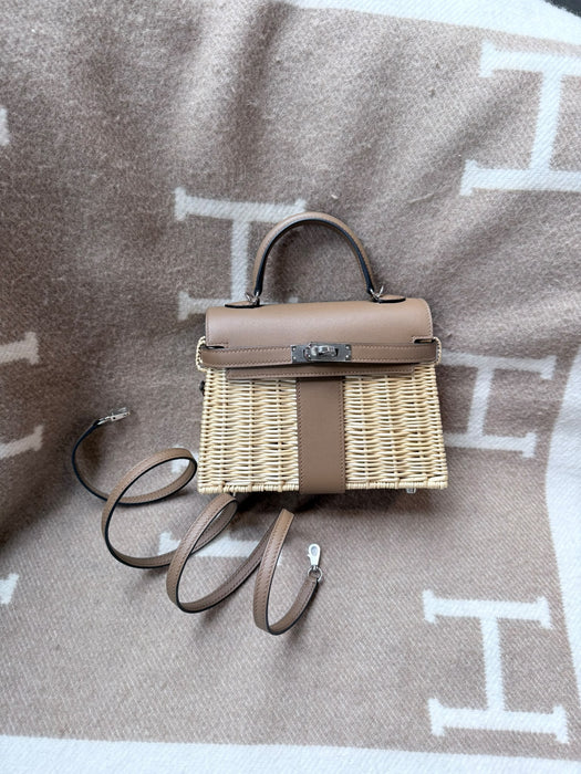 Hermes Kelly Mini Picnic in Alezan Phw (Brand New)
