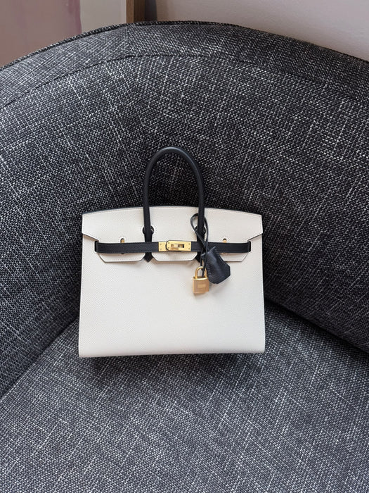 Hermes Birkin 25 HSS in Panda/Craie/Black Epsom Bghw