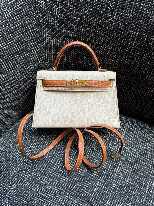 Hermes Kelly 20 HSS in Craie/ Gold Epsom Ghw