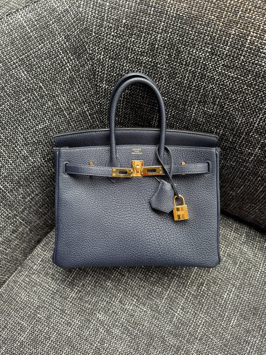 Hermes Birkin 25 in Blue Nuit Togo Ghw