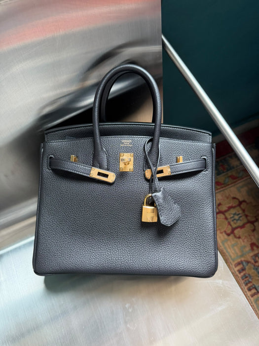 Hermes Birkin 25 in Black Togo Ghw (Brand New)