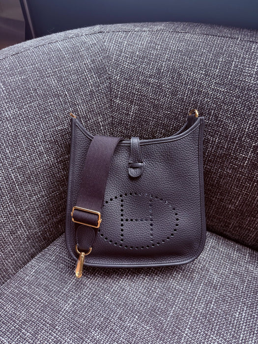 Hermes Evelyne 23 in Noir Ghw (Brand New)