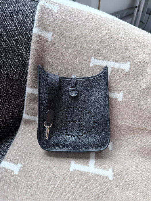 Hermes Mini Evelyne in Black Phw
