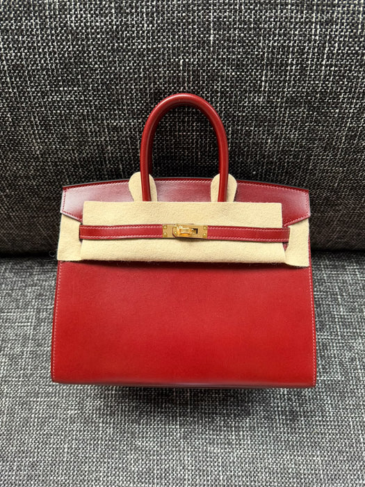 Hermes Birkin 25 in Rouge H Box Sellier Ghw (Brand New)