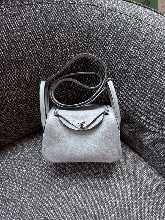 Hermes Mini Lindy II in Gris Pantin Phw