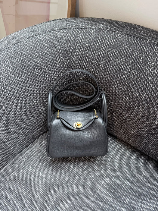 Hermes Mini Lindy II in Noir Ghw (Brand New)