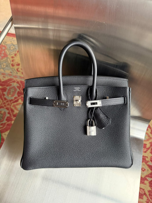 Hermes Birkin 25 in Black Togo Phw (Brand New)