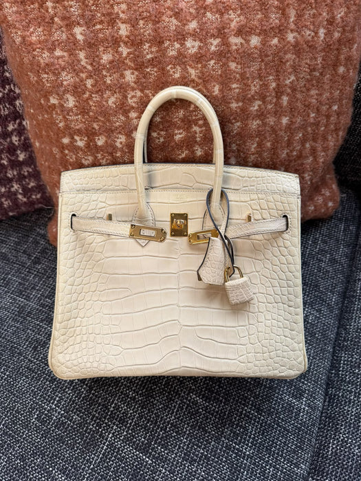 Hermes Birkin 25 in Trench Matte Alligator Ghw