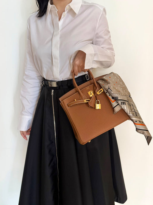 Hermes Birkin 25 in Gold Togo Ghw (Brand New)
