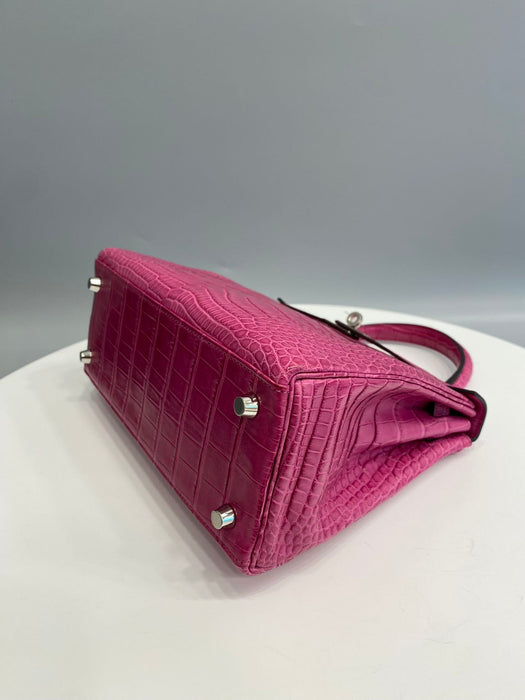 Hermes Kelly 25 in Rose Poupre Matte Alligator Phw