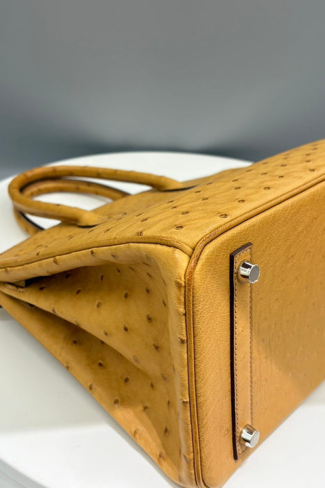 Hermes Birkin 30 in Tabac Camel Ostrich Phw