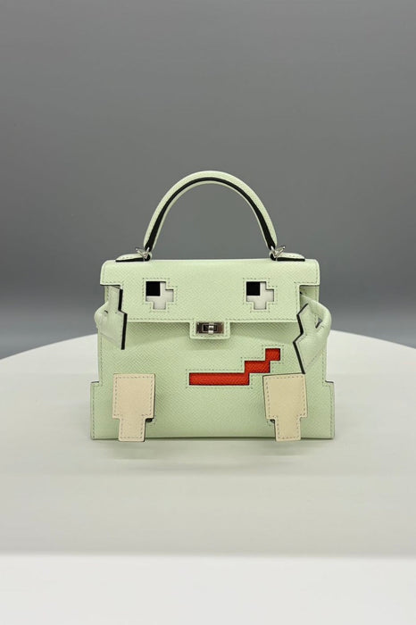 Hermes Kelly Picto in Vert Fizz / Vert Vertigo Phw (Brand New)