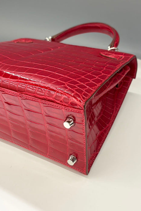 Hermes Kelly 25 in Braise Shiny Niloticus Phw
