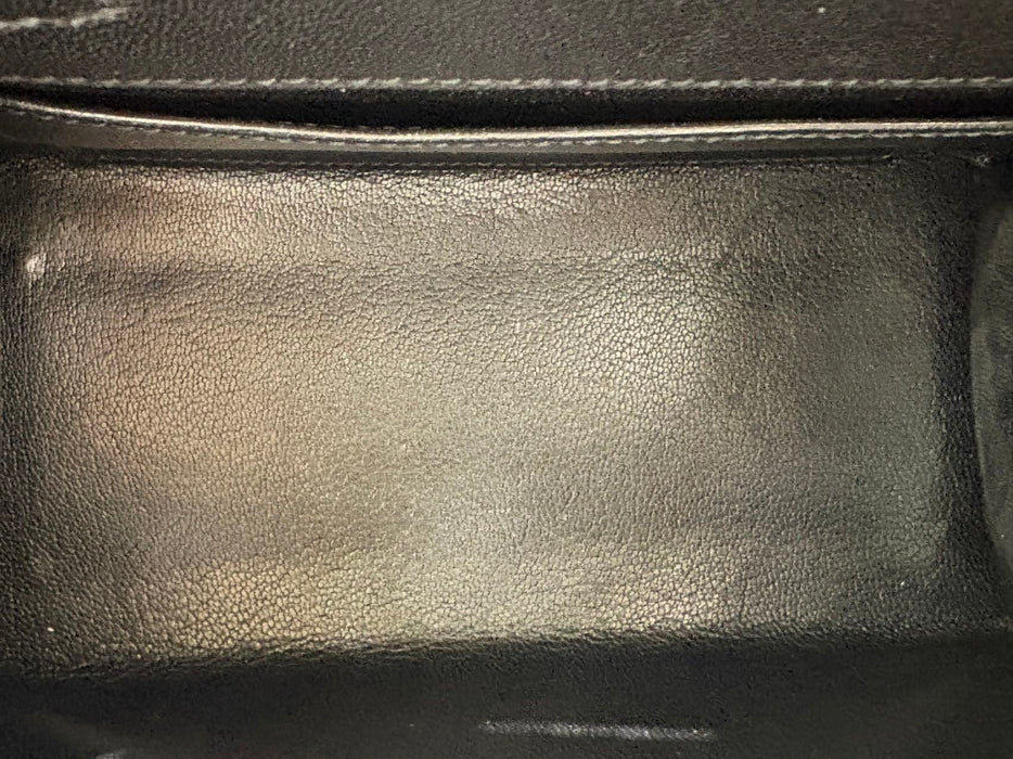 Hermes Kelly 20 Vintage in Black Shiny Porosus Ghw