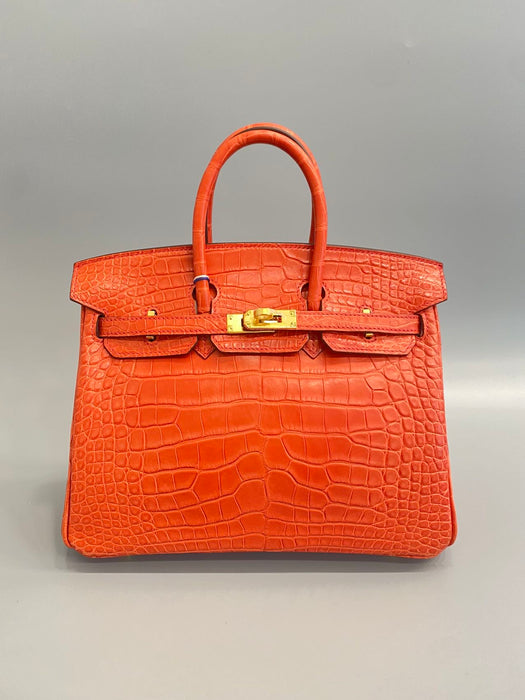 Hermes Birkin 25 in Bougainvillea Matte Alligator Ghw
