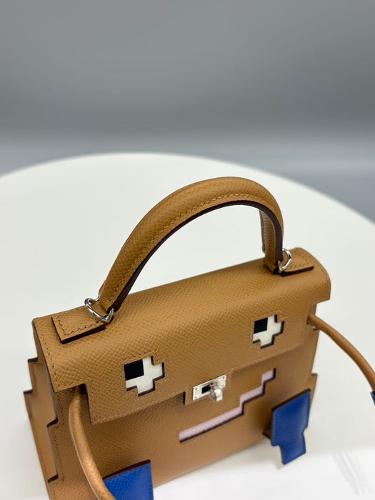 Hermes Kelly Picto in Biscuit / Mauve Pale / Rose Texas Phw (Brand New)