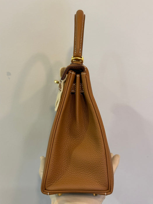 Hermes Kelly 25 Retourne Gold Togo Ghw (Brand New)