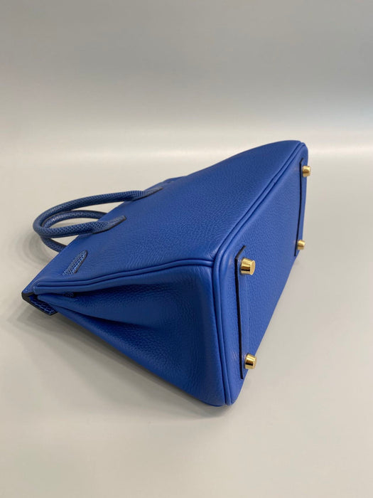 Hermes Birkin 25 Touch in Blue Sapphire Lizard / Blue France Togo Ghw