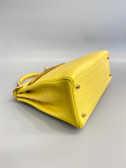 Hermes Kelly 32 in Mimosa Matte Alligator Ghw