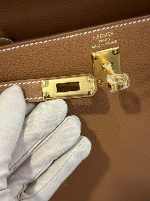 Hermes Kelly 25 Retourne Gold Togo Ghw (Brand New)