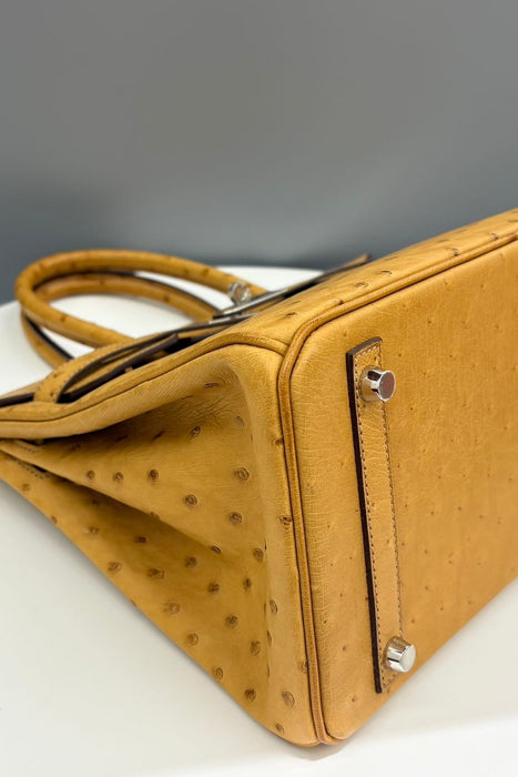 Hermes Birkin 30 in Tabac Camel Ostrich Phw